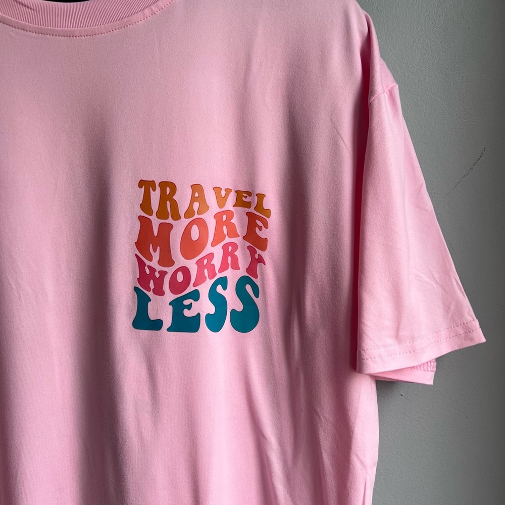 Travel More Worry Less Oversized Graphic Tee 🩷 - Picture 3 of 7